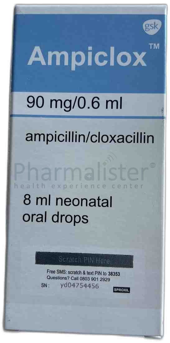 Ampiclox Drops - 90mg/0.6ml - 8ml