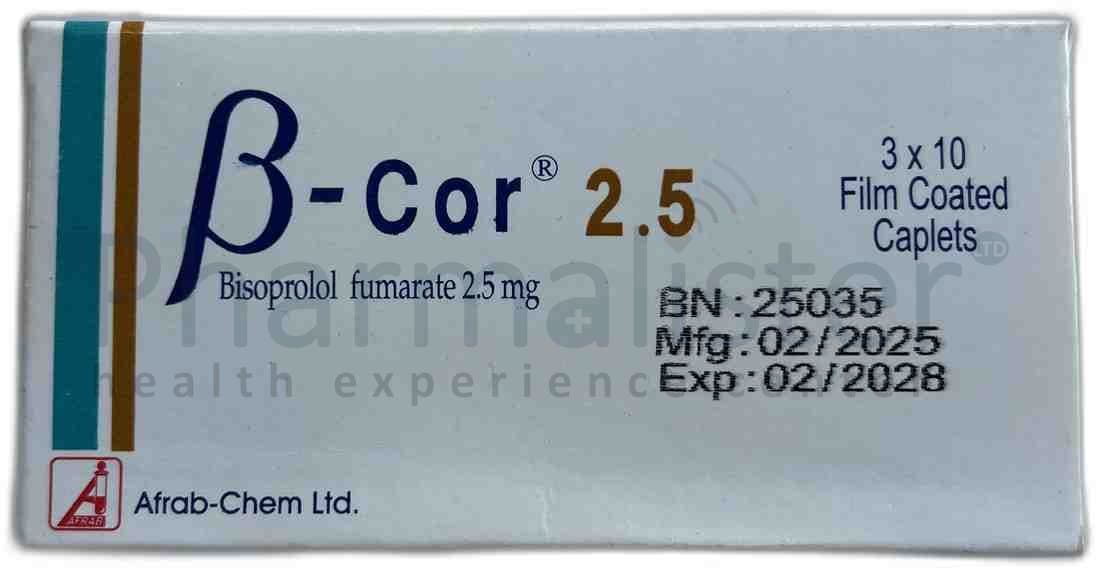 B-Cor 2.5 Tablet - BISOPROLOL FUMARATE 2.5 mg