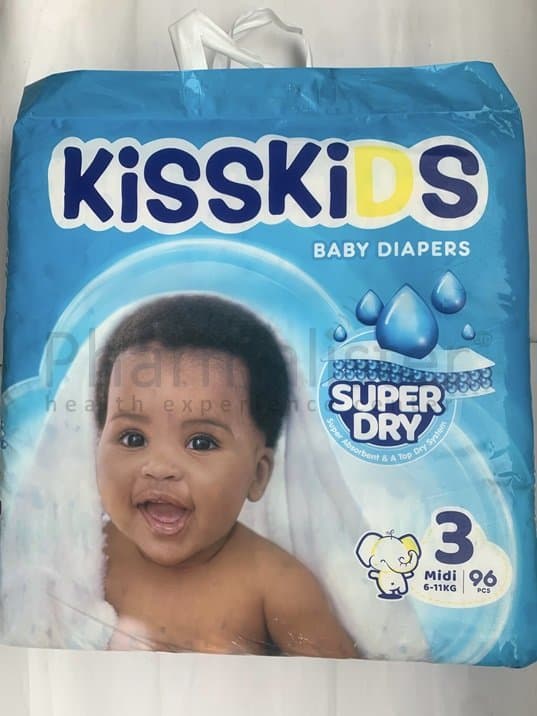 KissKids Baby Diapers - Size 3 Midi 6-11kg - 96Pcs