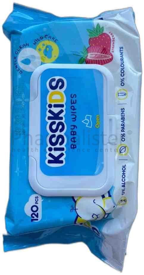 KissKids Baby Wipes - 120 Pcs