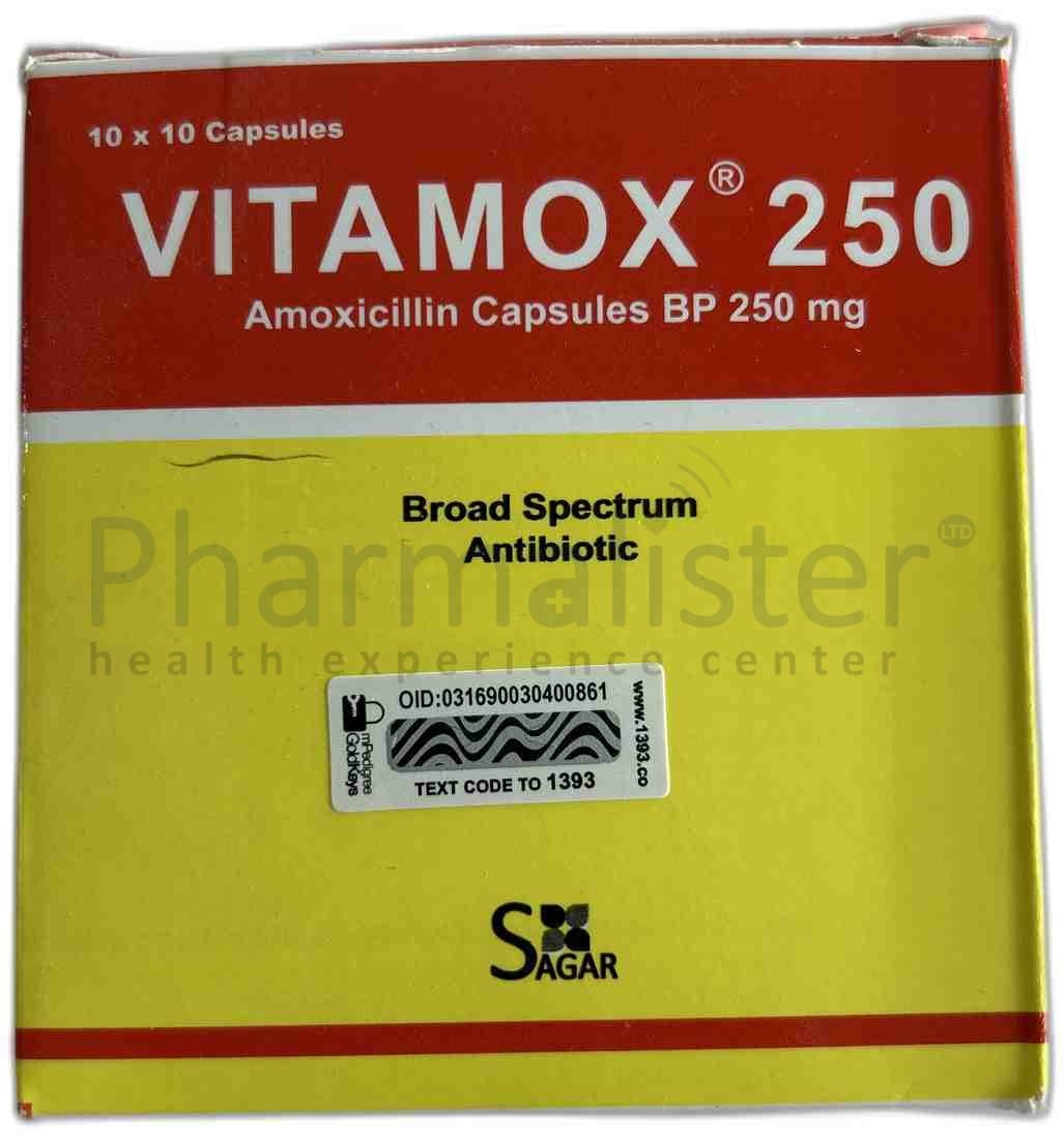 Vitamox 250 - Amoxicillin Capsules BP 250mg