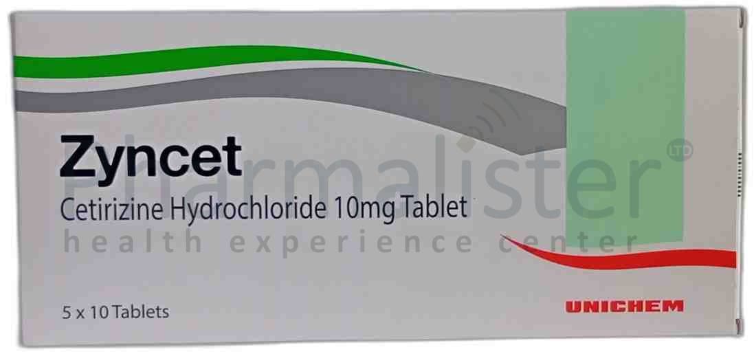 Zyncet Cetirizine Hydrochloride 10mg Tablet