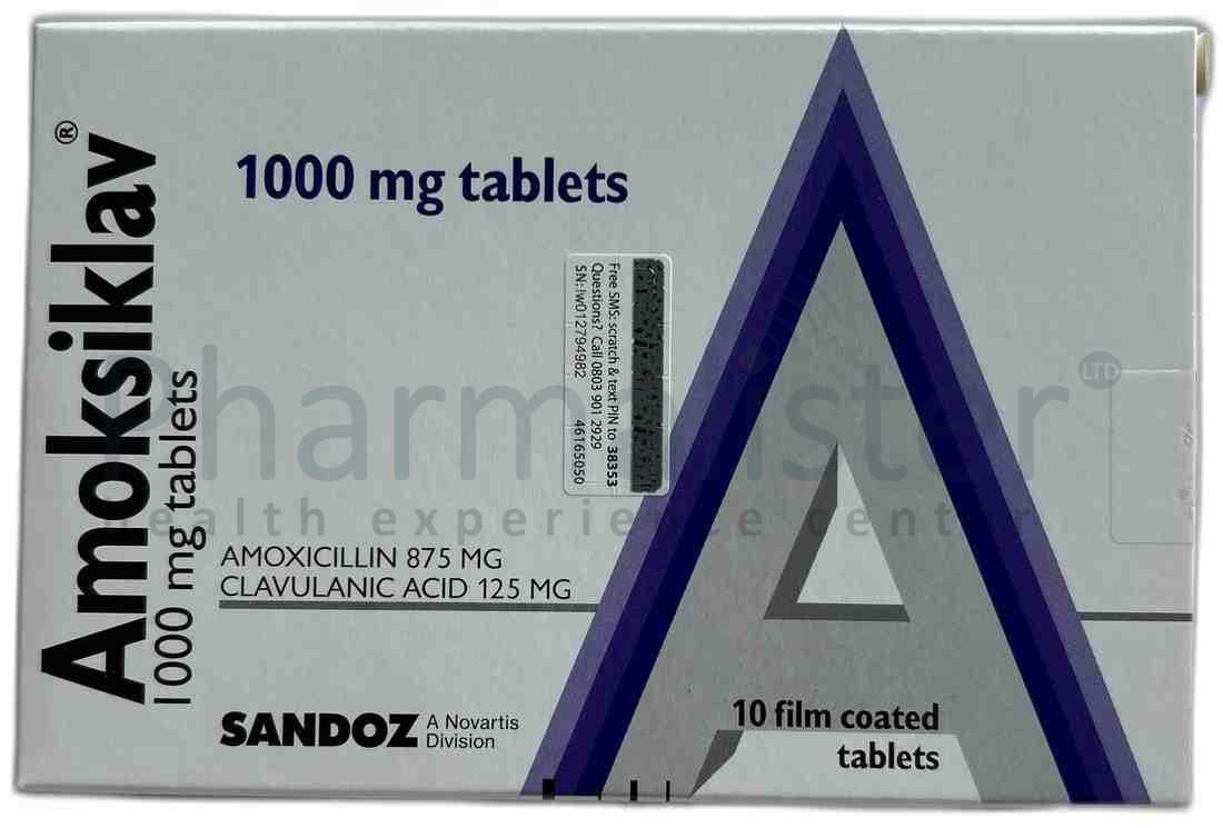 Amoksiklav 1000mg - Amoxicillin and Clauvulanic Acid - Amoksiclav