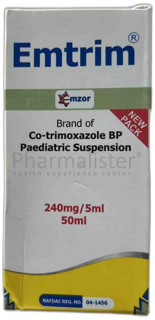 Emtrim Suspension - Cotrimoxazole BP 240mg/5ml - 50ml