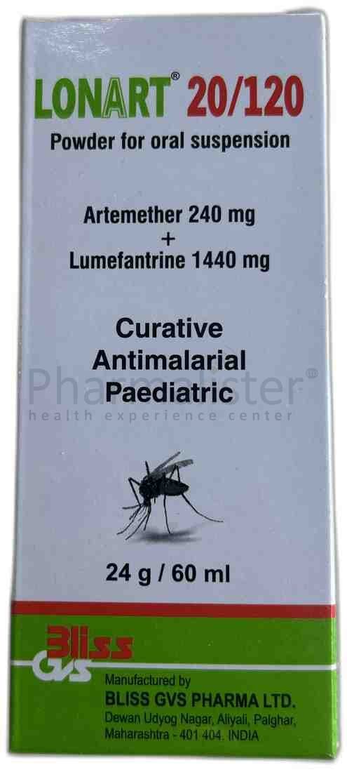 Lonart - Artemether 20mg + Lumefantrine 120mg Tablets