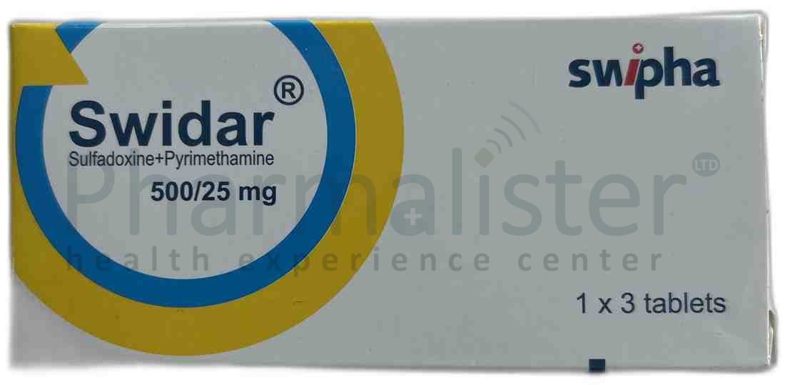 Swidar 500/25mg Tablet - Sulfadoxine + Pyrimethamine